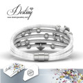 Destin bijoux cristal de Swarovski cuir Love Bracelet